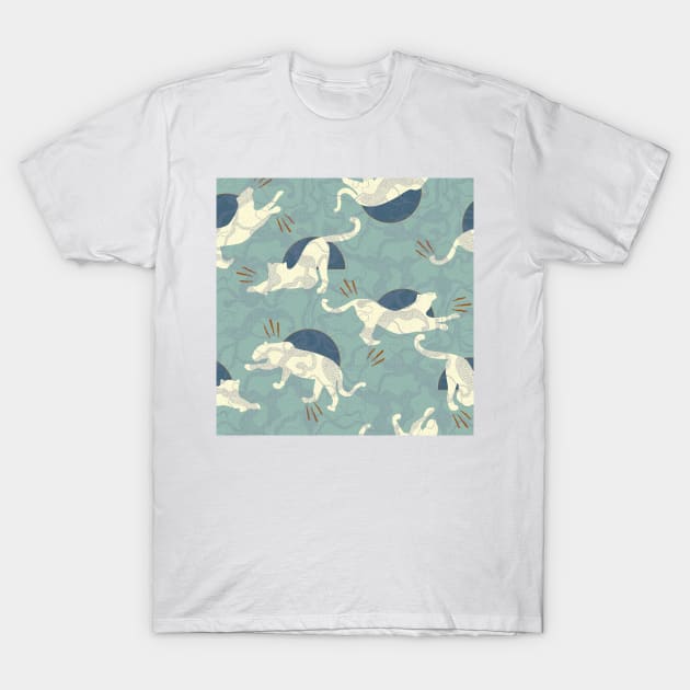 Vintage Panthers - Surreal Jungle / Mint T-Shirt by matise